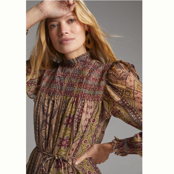 Anthropologie Dresses & Skirts - NWT Anthropologie Llani Smocked Midi Dress XXS